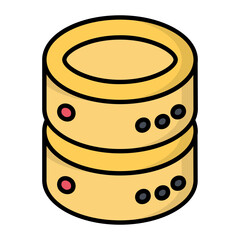 Database Line Color Icon