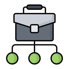 Business Flow Line Color Icon