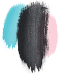 Digitally generated image of various paint strokes