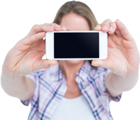 Pretty hipster taking selfie with smartphone