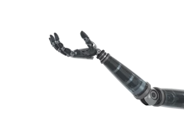 Deurstickers Black cyborg hand © vectorfusionart