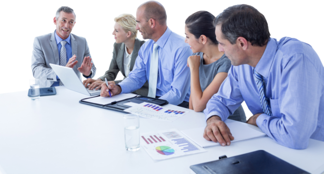 Business team having a meeting