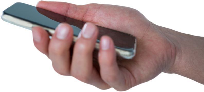 Cropped image of person holding mobile phone
