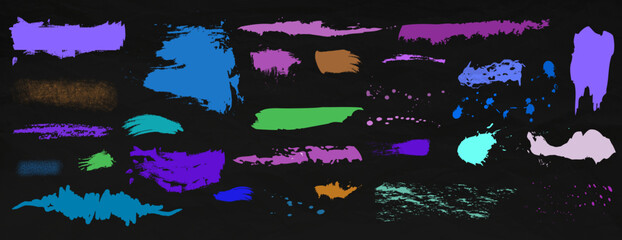 A Set of Vector Marker Splotches