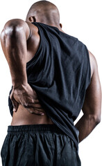 Athlete suffering through back pain