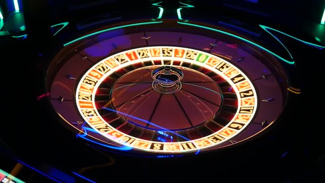 Roulette in the casino. Spinning roulette.
