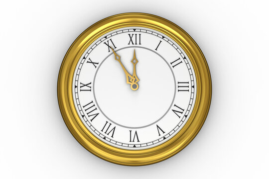 Clock counting down to midnight