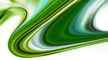 Abstract image consisting of green smooth lines resembling sea waves