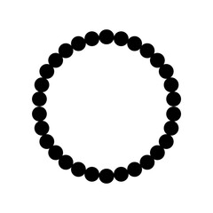 Necklace icon Illustration isolated on white background. Jewellery icon. Black pictogram