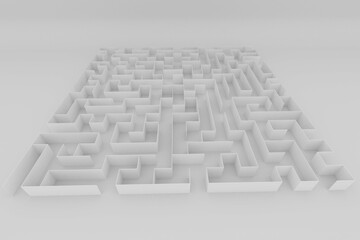 Empty maze on white background