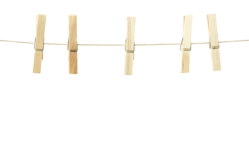 Clothespins against white background