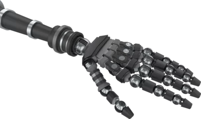 Rolgordijnen Metallic robotic hand © vectorfusionart