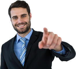 Businessman using digital screen