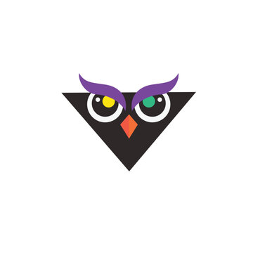 Owl bird logo template vector