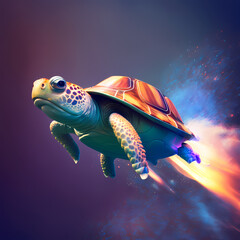 Turtle Rocket. Generative AI