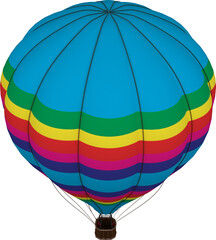 Turquoise colored hot air balloon
