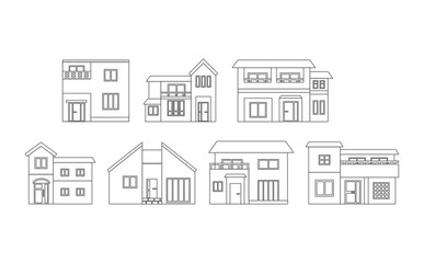 日本の住宅のイラスト