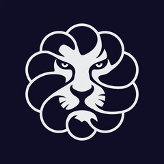 lion monogaram logo, animal logo concept