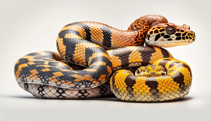 isolated snake for home décor, wall art, graphic design, and DIY projects - stunning standalone image on white background. generative AI