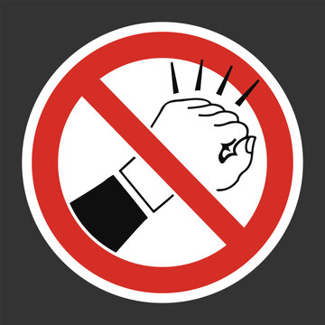 Do Not Knock Vector Symbol Sign Design.