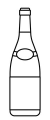 Glass bottle contour illustration