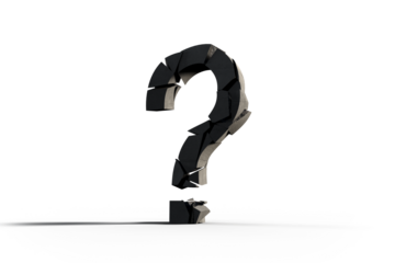 3d composite image of gray question mark 