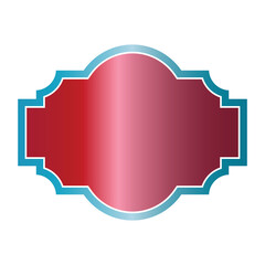 Illustration of red frame with blue border