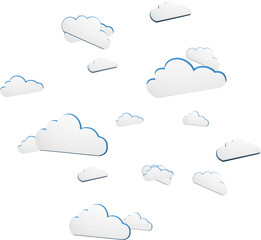 Fototapeta premium Abstract image of cloud computing symbol
