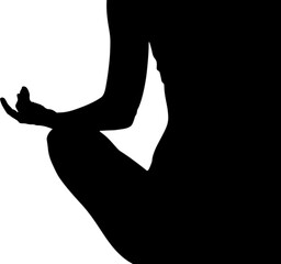 isolated woman meditating