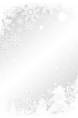 Christmas theme frame in silver