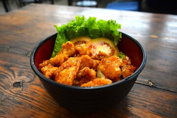 Chicken Rice Bowl menu at cafe Bandung