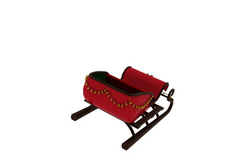 Illustration of Christmas sledge with bells