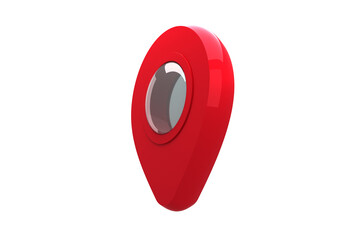 Close-up of red navigation marker