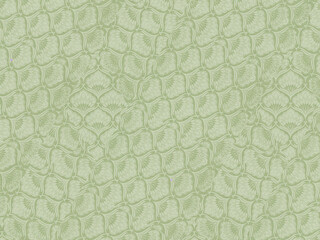 Salvia green background with floral pattern. Vintage or art deco style.