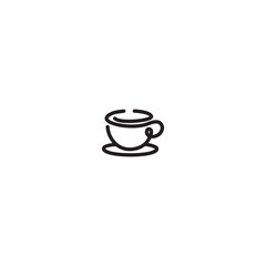 Coffe logo black and white