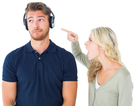 Young couple having an argument - Powered by Adobe