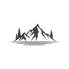 mountain logo icon design vector