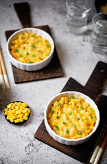 Korean cheese corn. traditional asian food