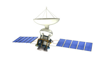 Digitally generated image ofÂ 3d solar power satellite