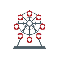 ferris wheel logo icon design vector