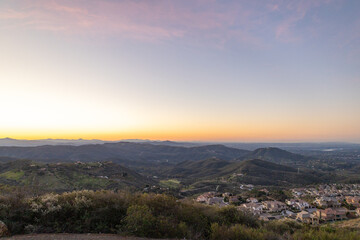 Mountain sunrise in San Diego