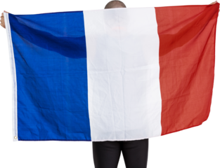 Sportsman holding Netherlands flag