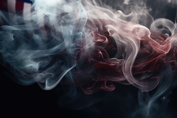 Fototapeta premium The American Flag Over A Smoke Pattern Generative AI