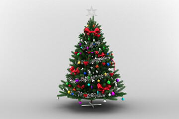 Graphic christmas tree with ornaments