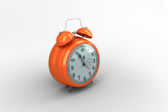 Alarm clock counting down to twelve