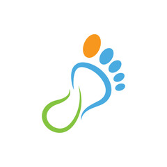 foot care logo icon design vector