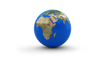 3D image of blue globe