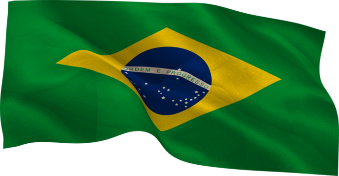 Digitally generated brazil national flag
