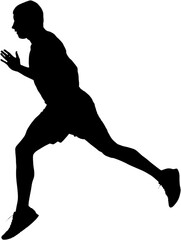 Male runner running