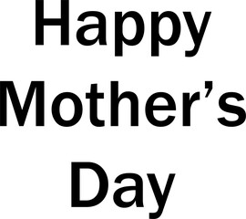 Black color happy mothers day message